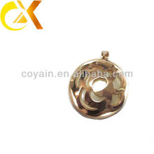 wholesale dealer stainless steel jewelry gold flower pendant for women